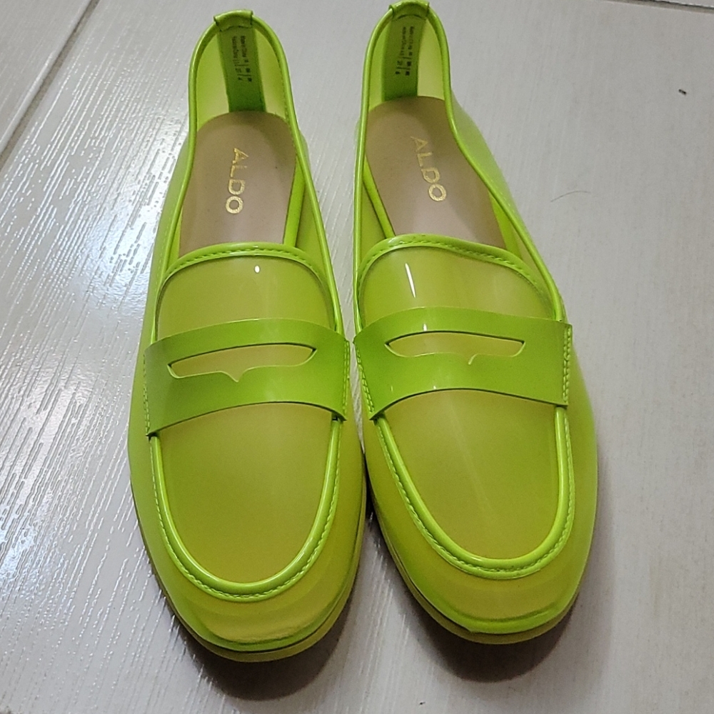 Aldo Neon Yellow Loafers